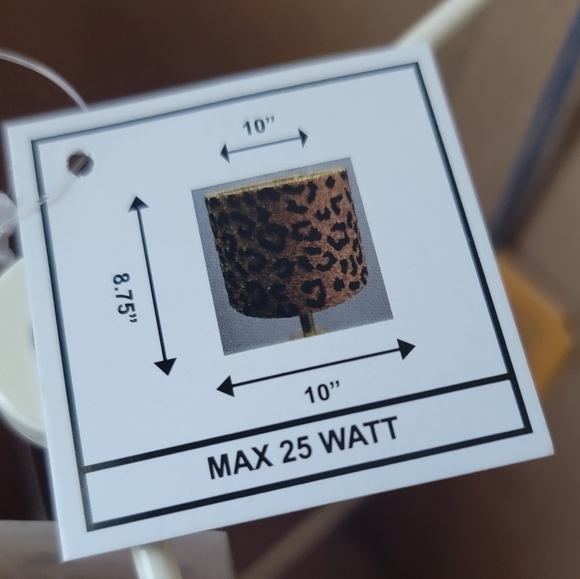 NWT - One Black and Brown Leopard Print Sequin Lamp Shade - Picture 4 of 4